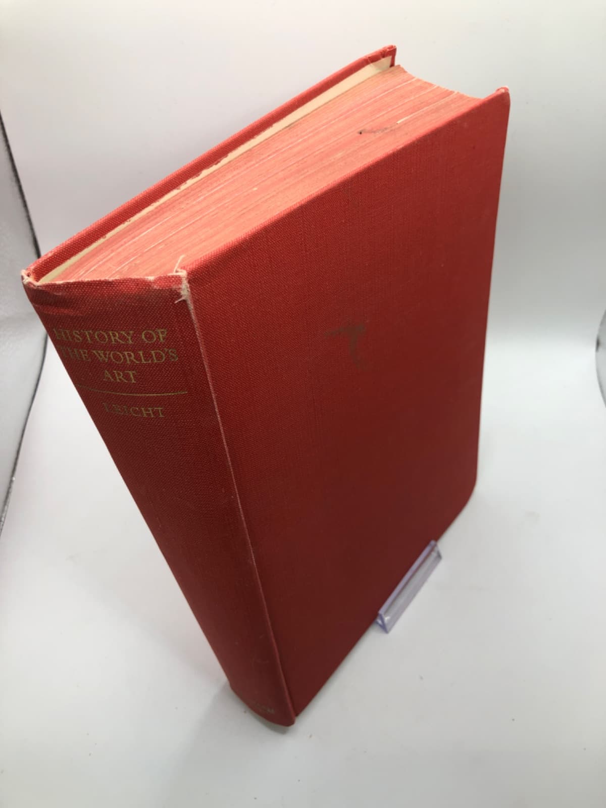 HISTORY OF THE WORLD'S ART by HERMANN LEICHT - quarter view showing binding condition