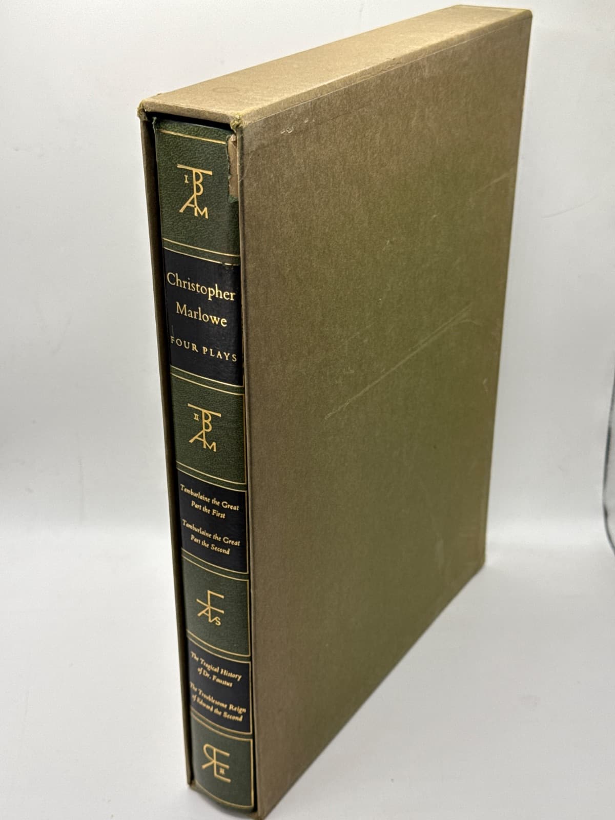 Four Plays by Christopher Marlowe - quarter view showing binding condition