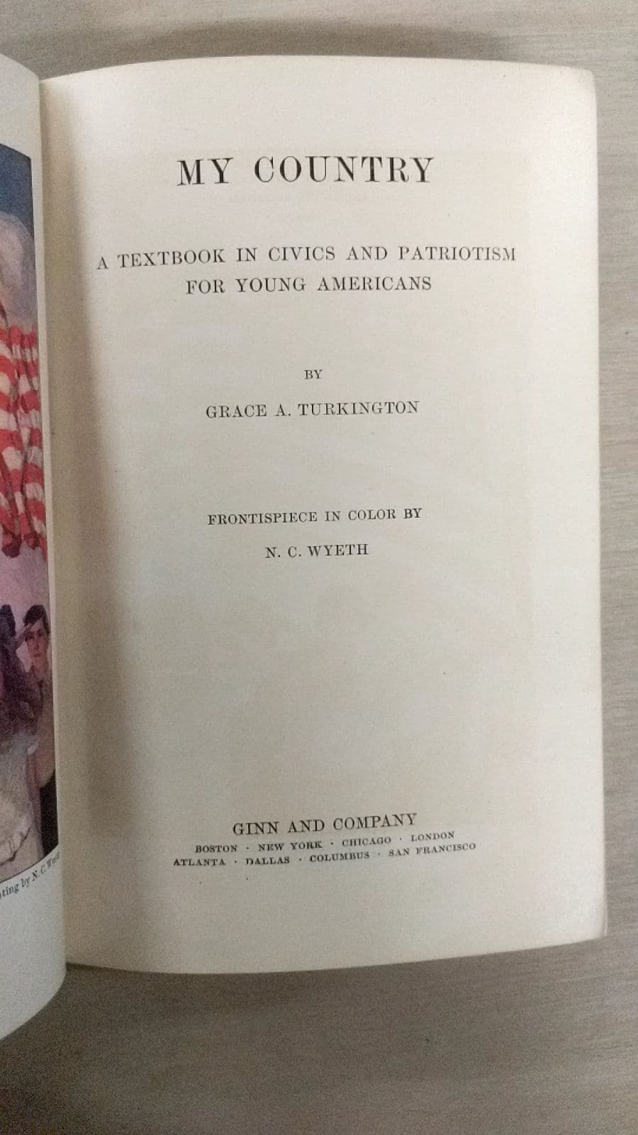 My Country: A Textbook in Civics and Patriotism for Young Americans by Grace A. Turkington - title page