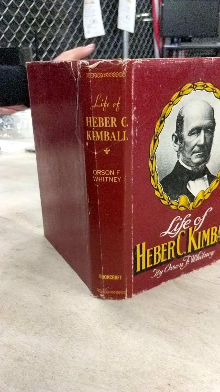 Life of Heber C. Kimball by Orson F. Whitney - quarter view showing binding condition
