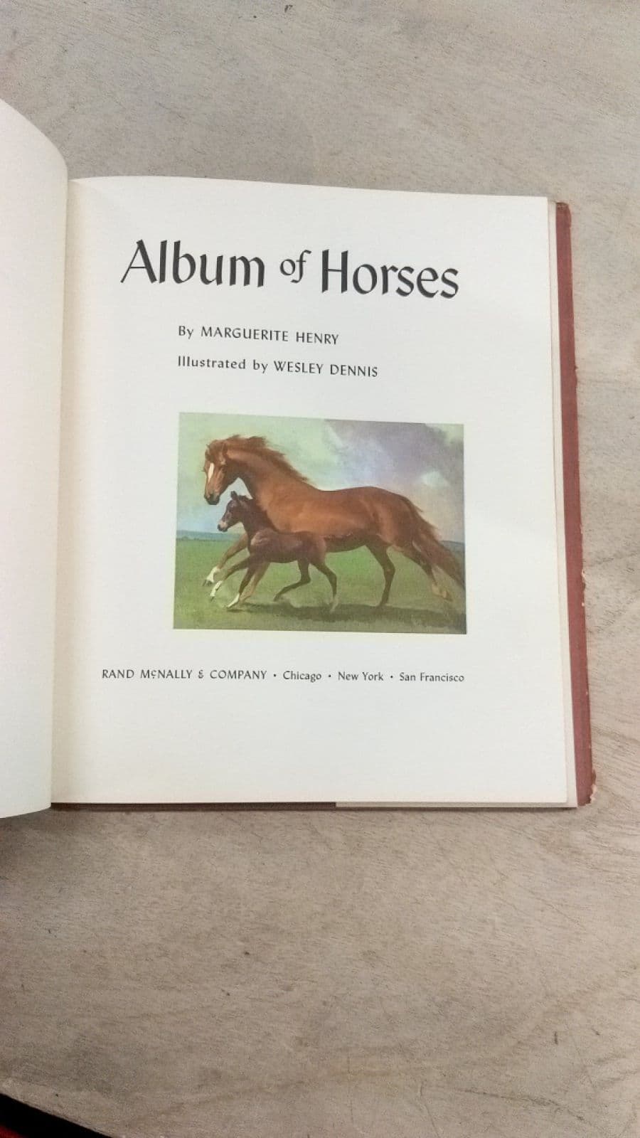 Album of Horses by Marguerite Henry - title page