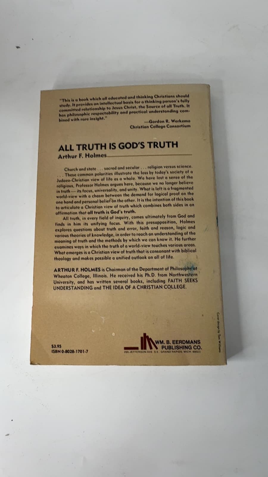 All Truth Is God's Truth by Arthur F. Holmes - additional view