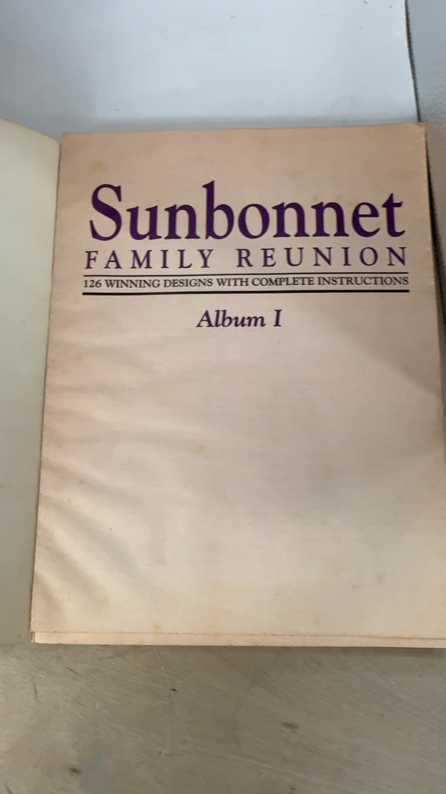 Sunbonnet Family Reunion Album I by Sandra Hatch - title page