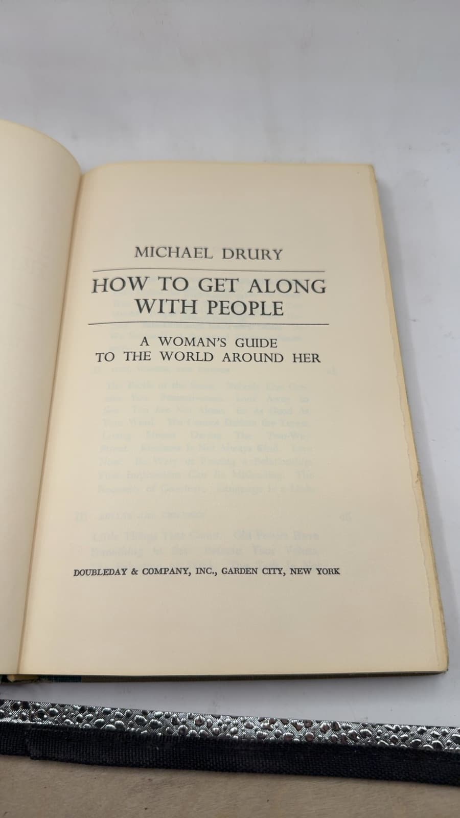 HOW TO GET Along With People by Michael Drury - title page