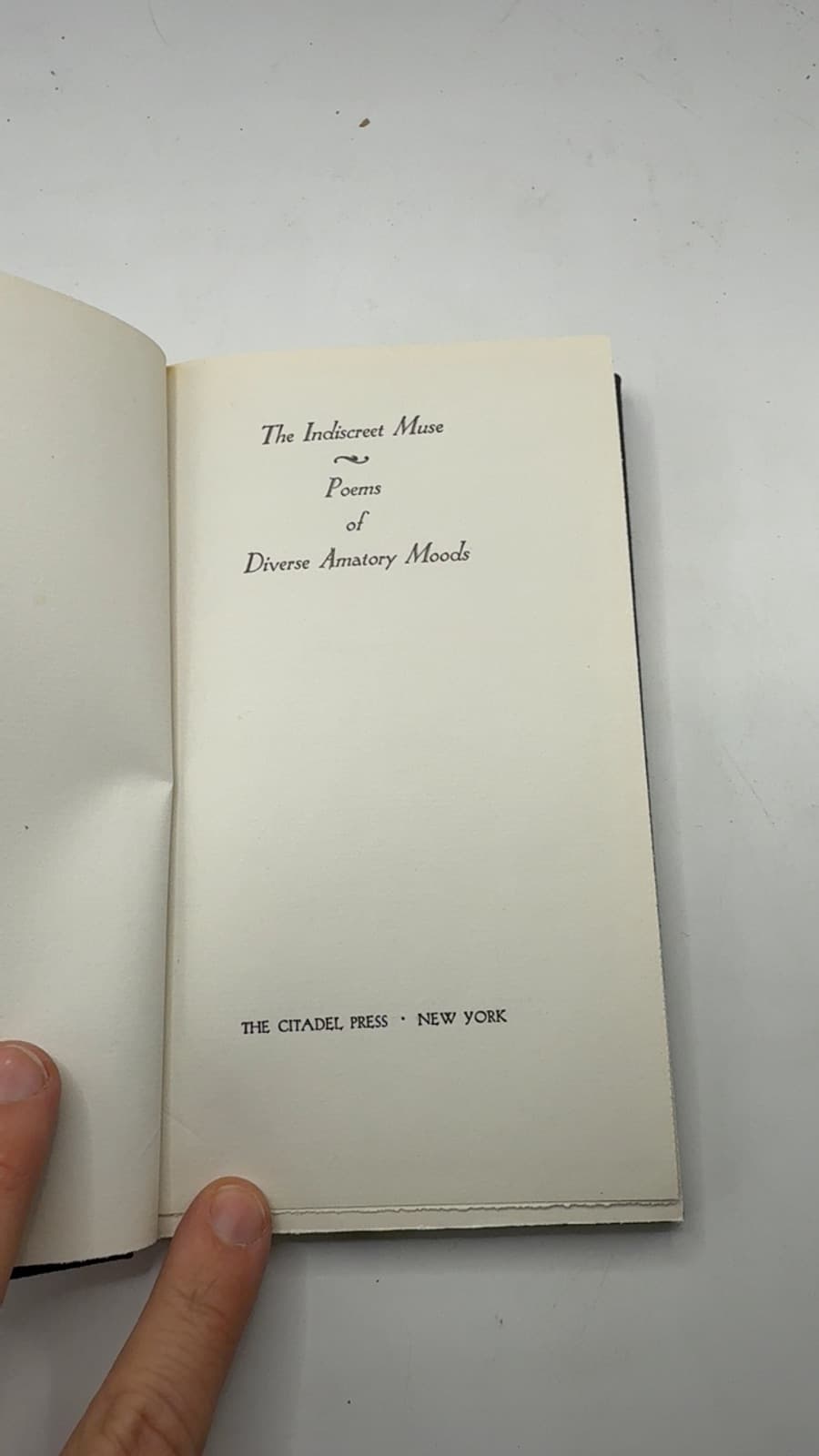 The Indiscreet Muse - title page
