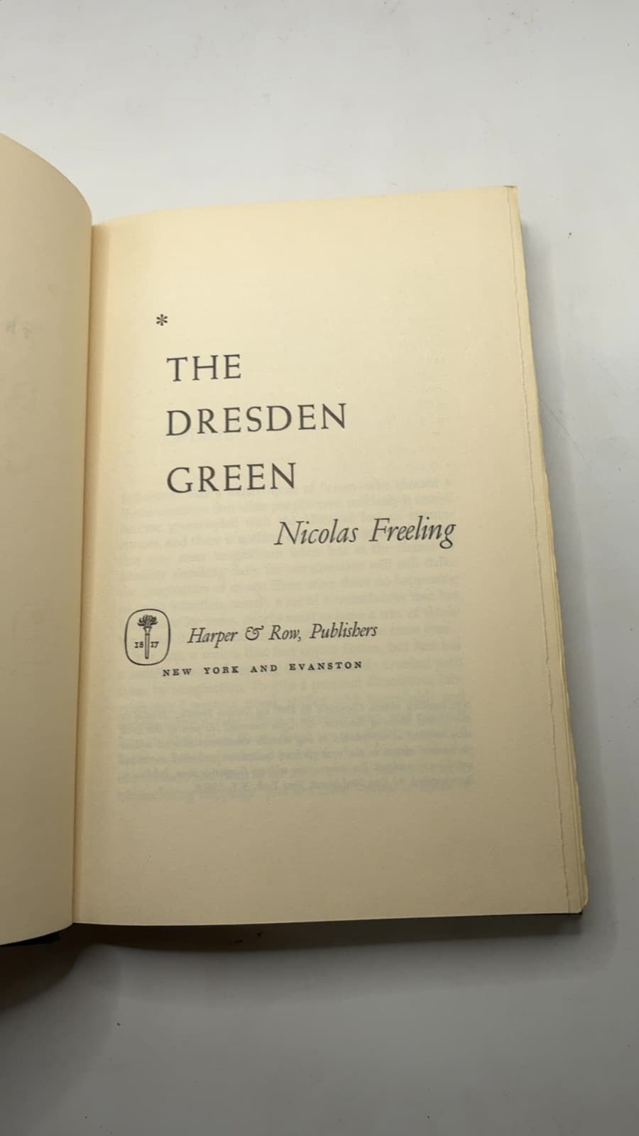 THE Dresden Green by Nicolas Freeling - title page