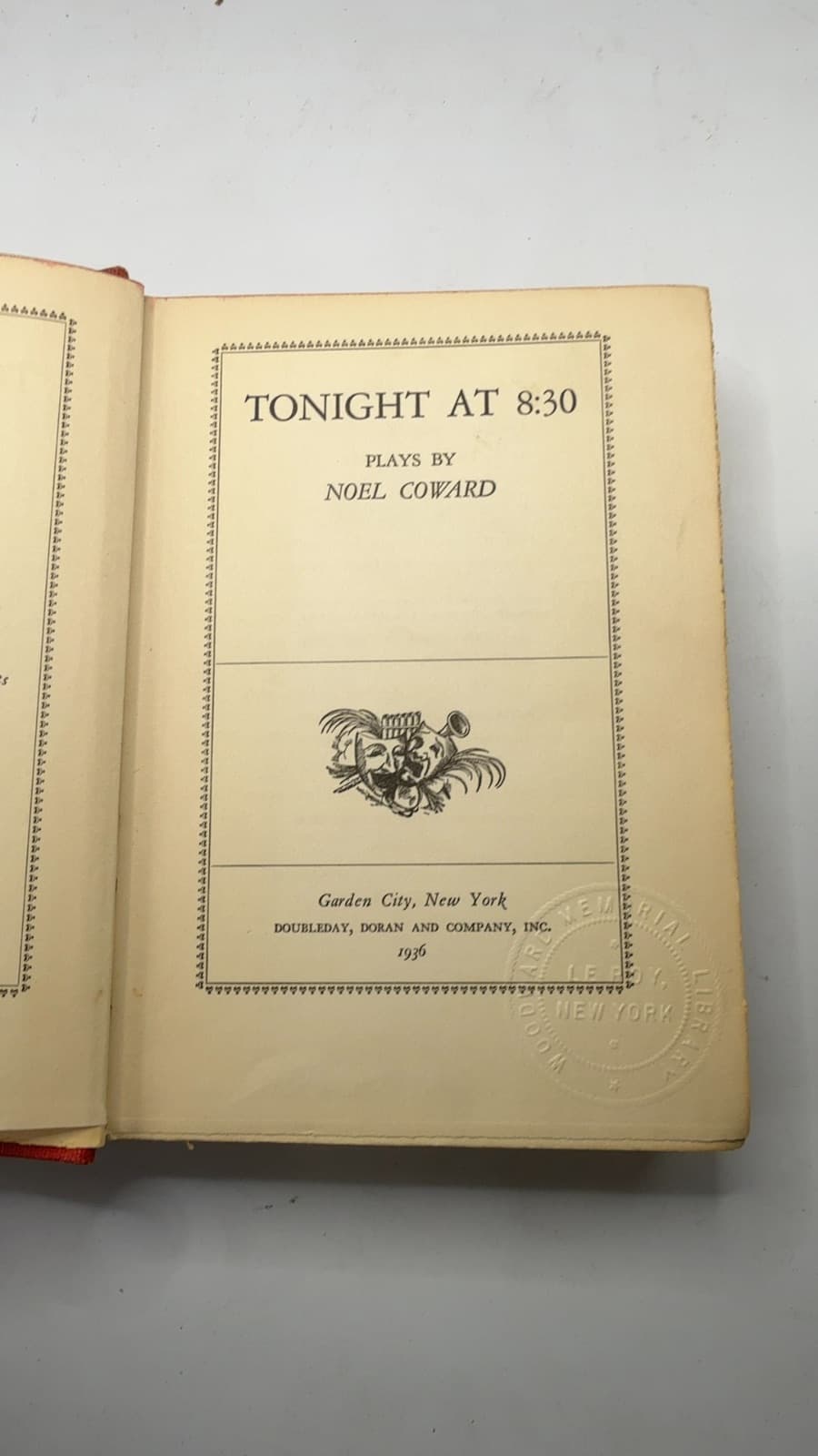 Tonight AT 8:30 by Noel Coward - title page