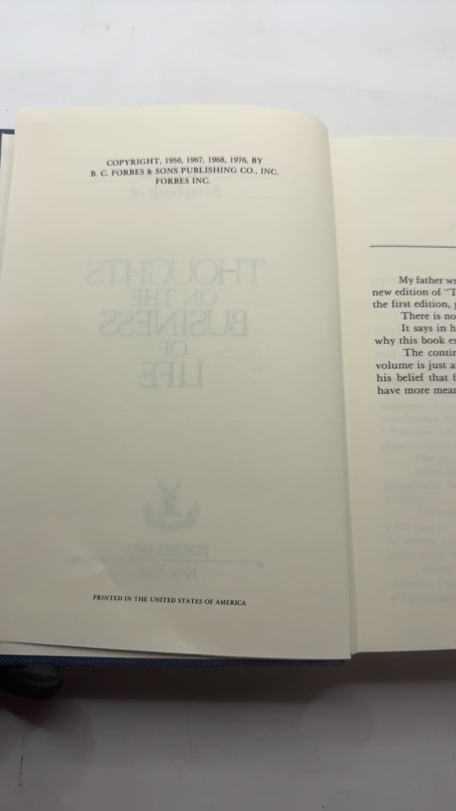 The Forbes Scrapbook of Thoughts on the Business of Life - title page