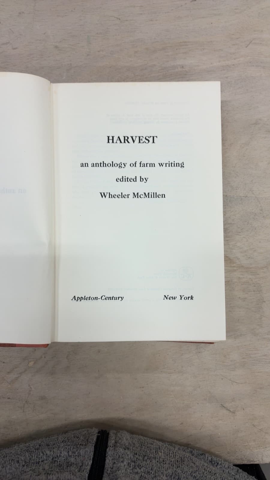 Harvest by Wheeler McMillen - title page