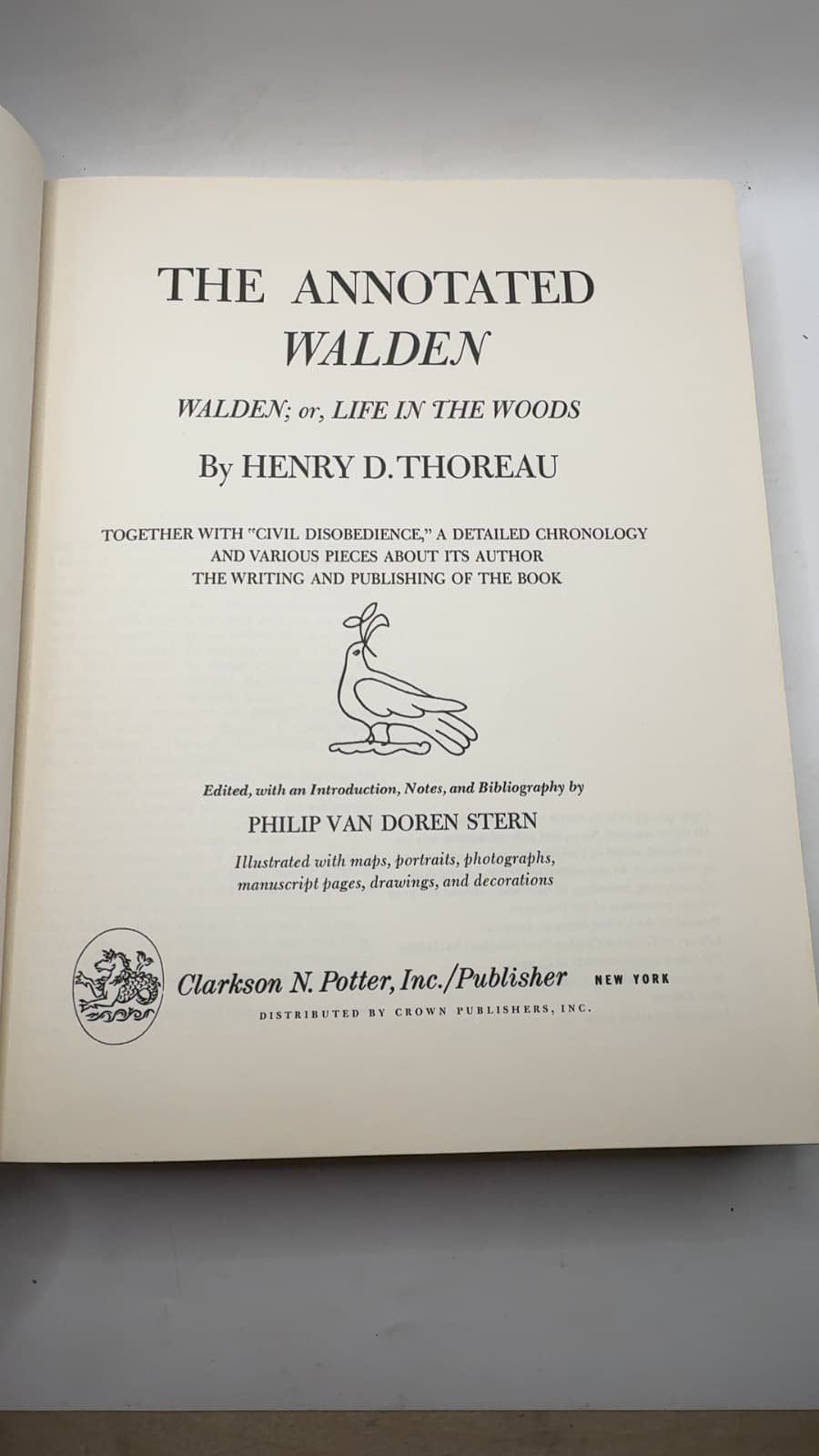 The Annotated Walden by Henry D. Thoreau - title page