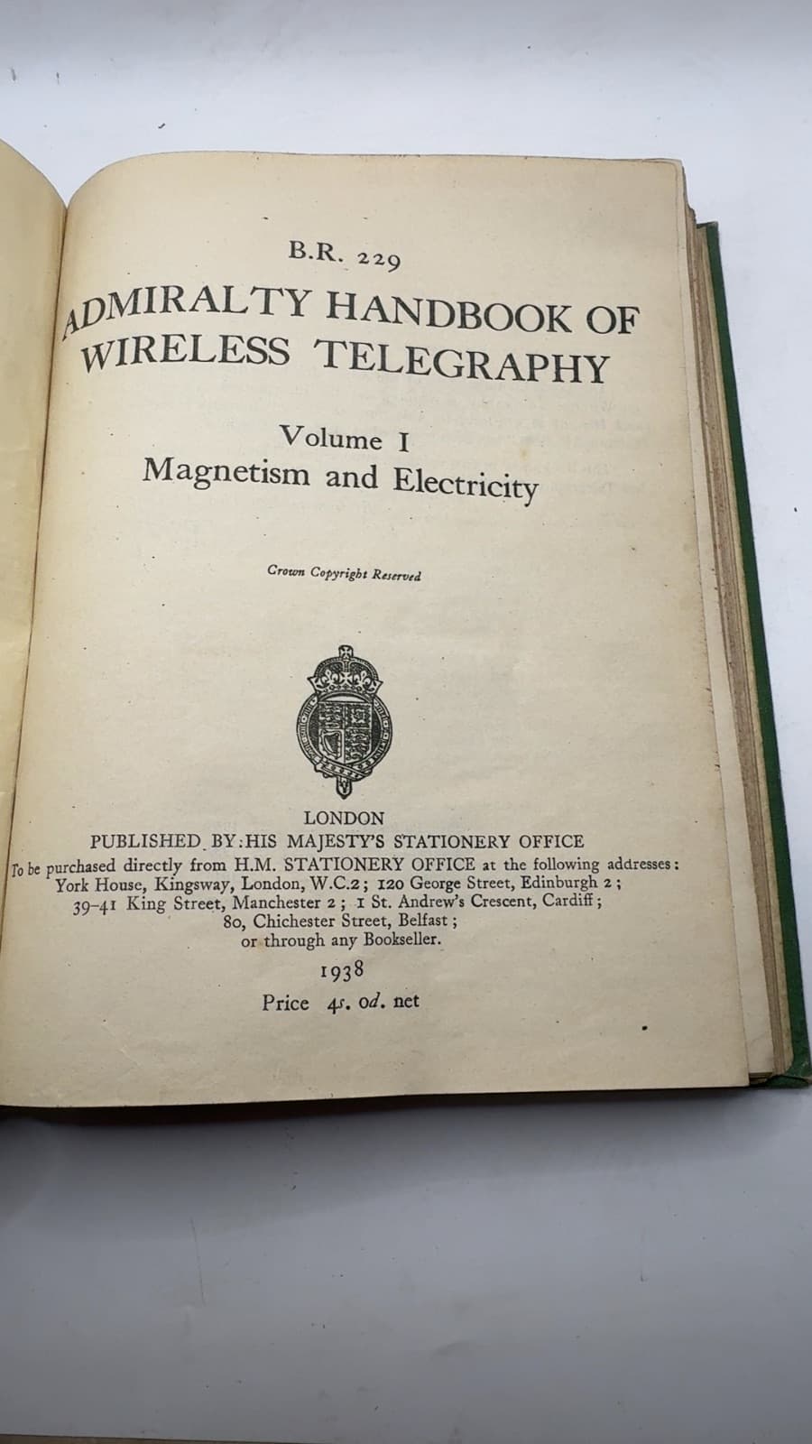 Admiralty Handbook of Wireless Telegraphy - additional view