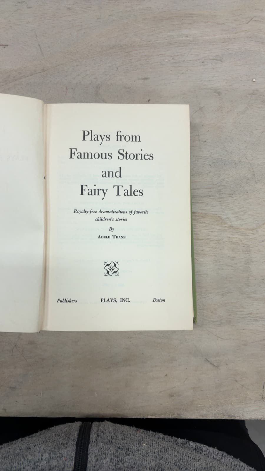 Plays from Famous Stories and Fairy Tales by Adele Thane - title page