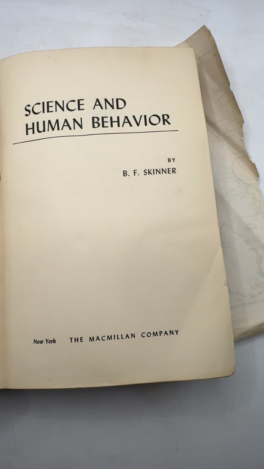 Science and Human Behavior by B. F. Skinner - title page