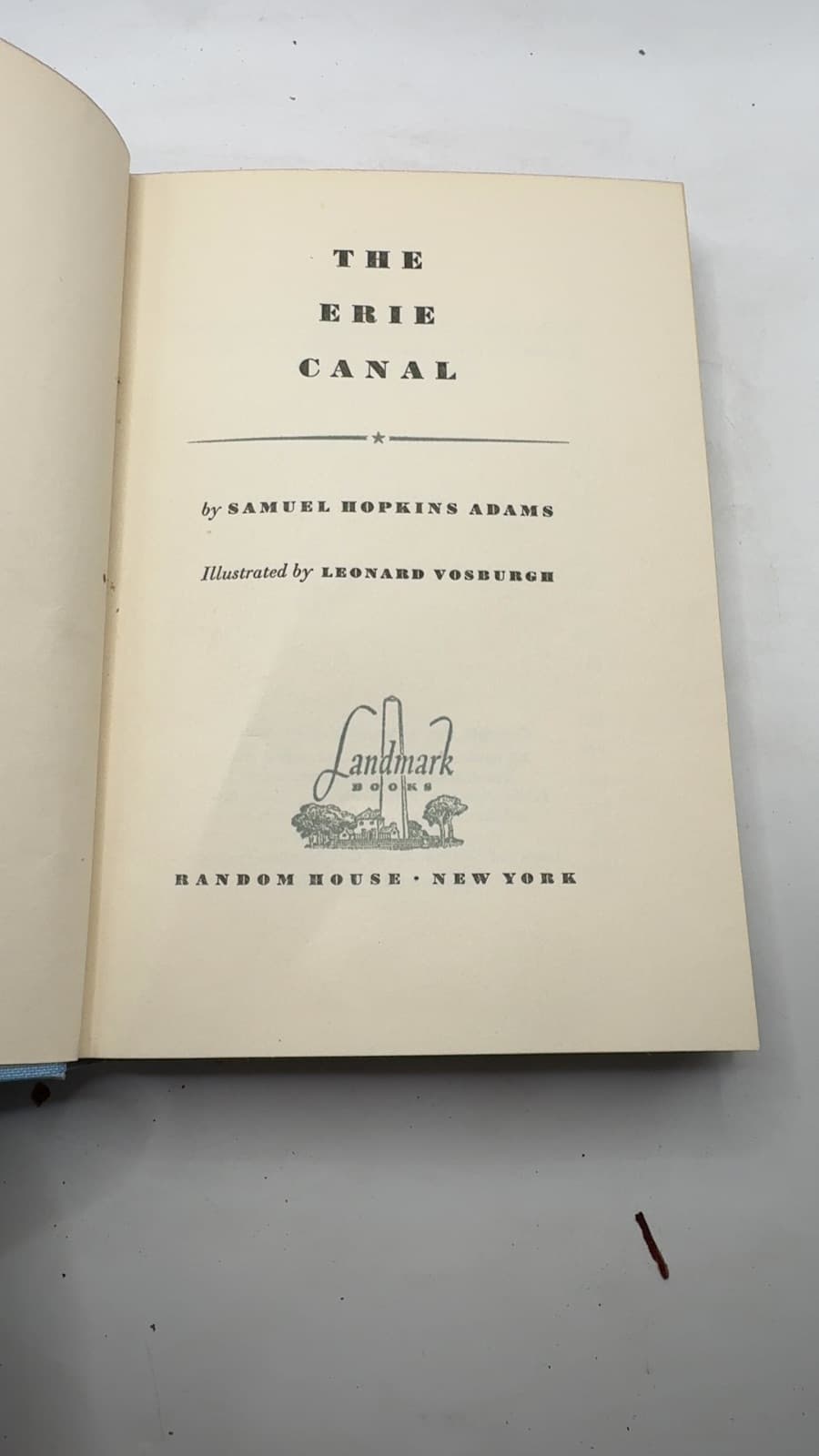 The Erie Canal by Samuel Hopkins Adams - title page