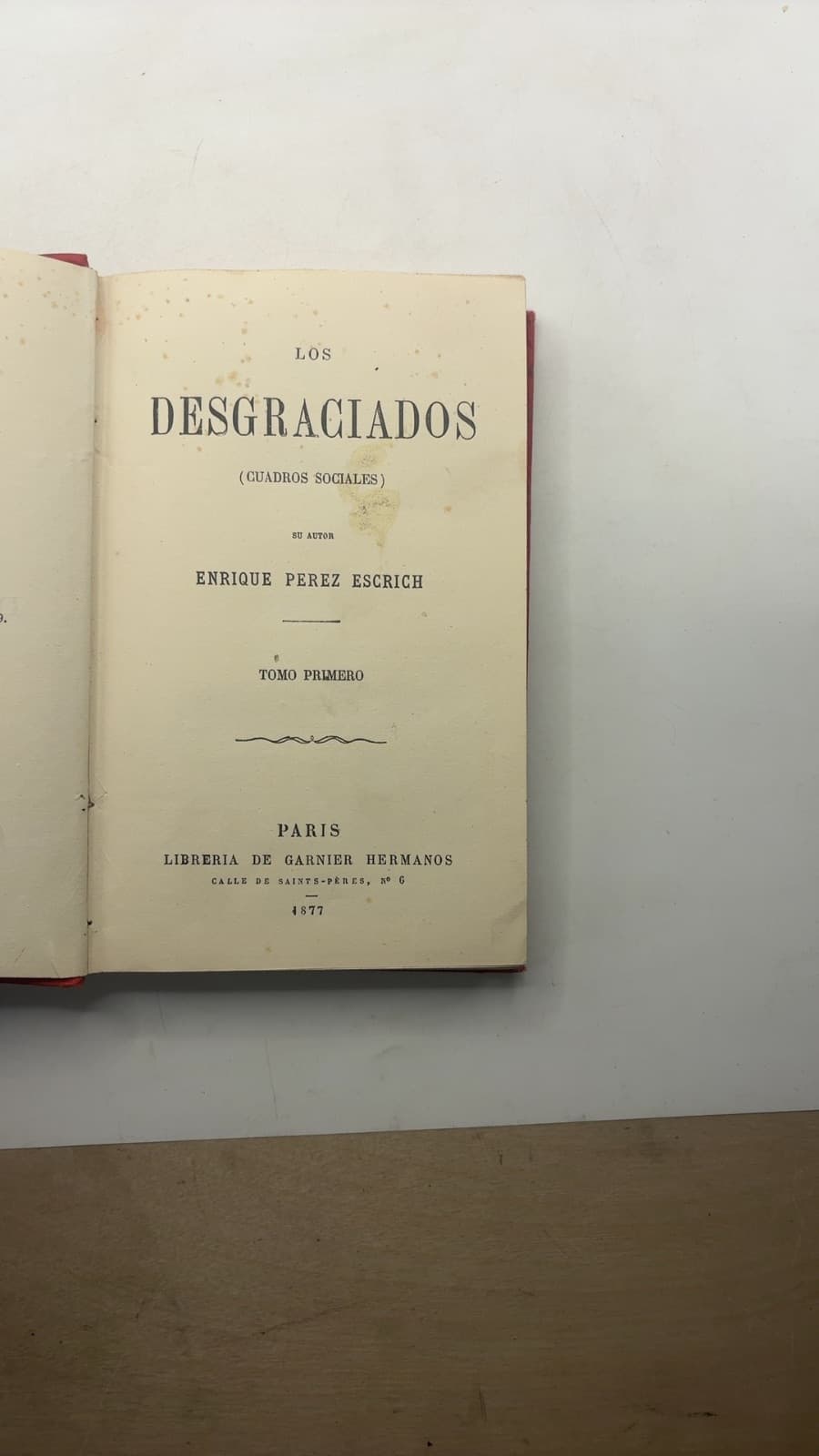 Los Desgraciados (Cuadros Sociales) by Enrique Perez Escrich - title page
