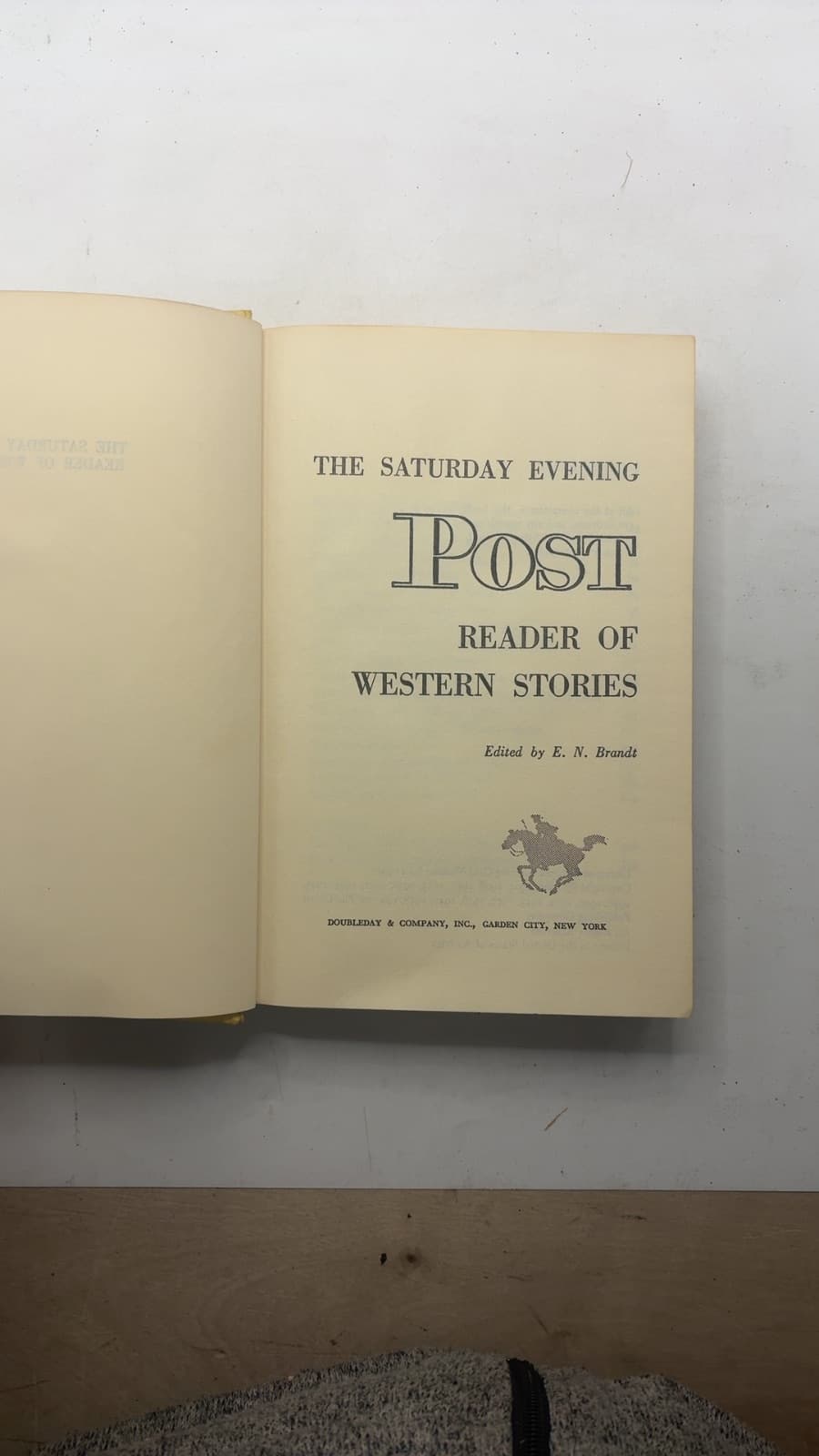 The Saturday Evening Post Reader of Western Stories by Edited by E. N. Brandt - title page