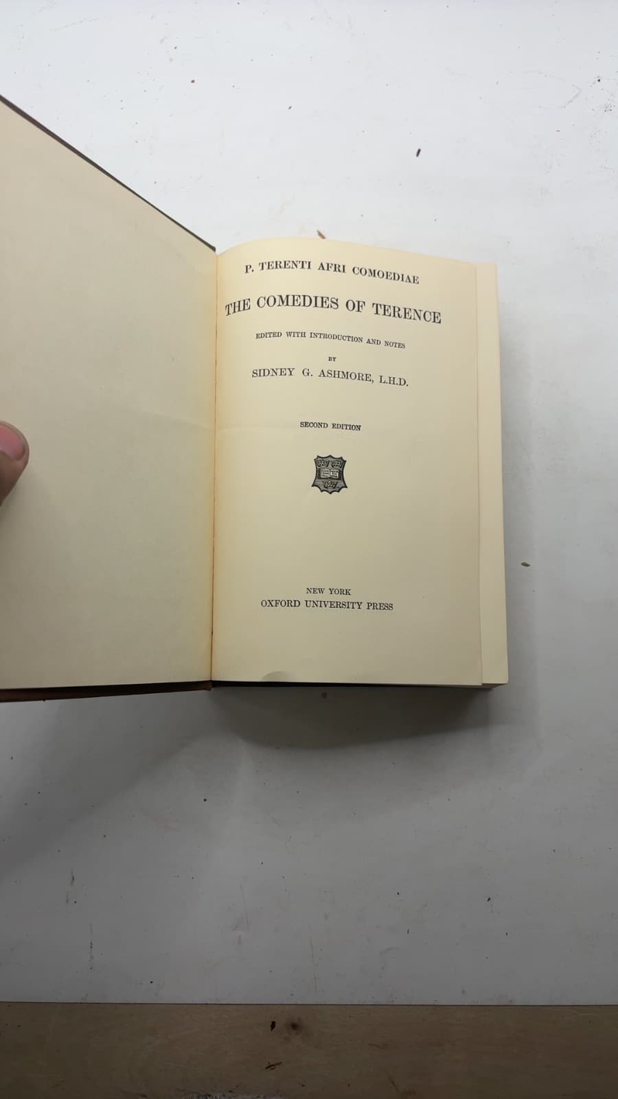 The Comedies of Terence by Sidney G. Ashmore, L.H.D. - title page