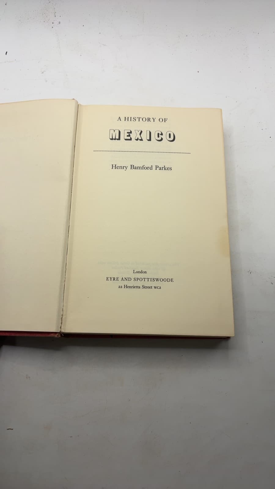A History of Mexico by Henry Bamford Parkes - title page