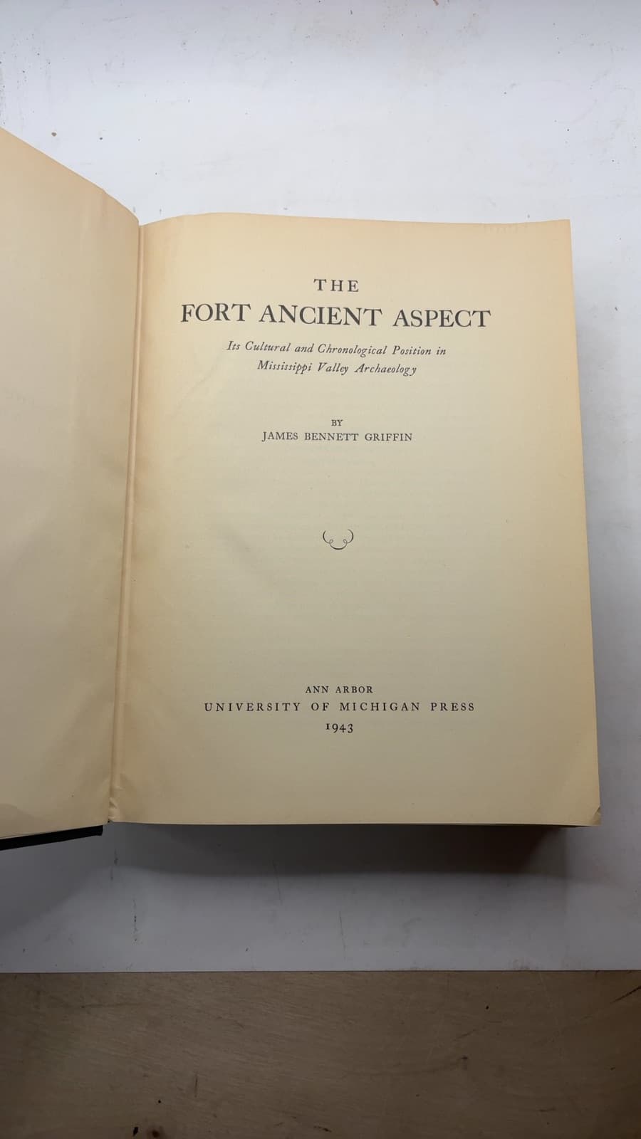 The Fort Ancient Aspect by James Bennett Griffin - title page