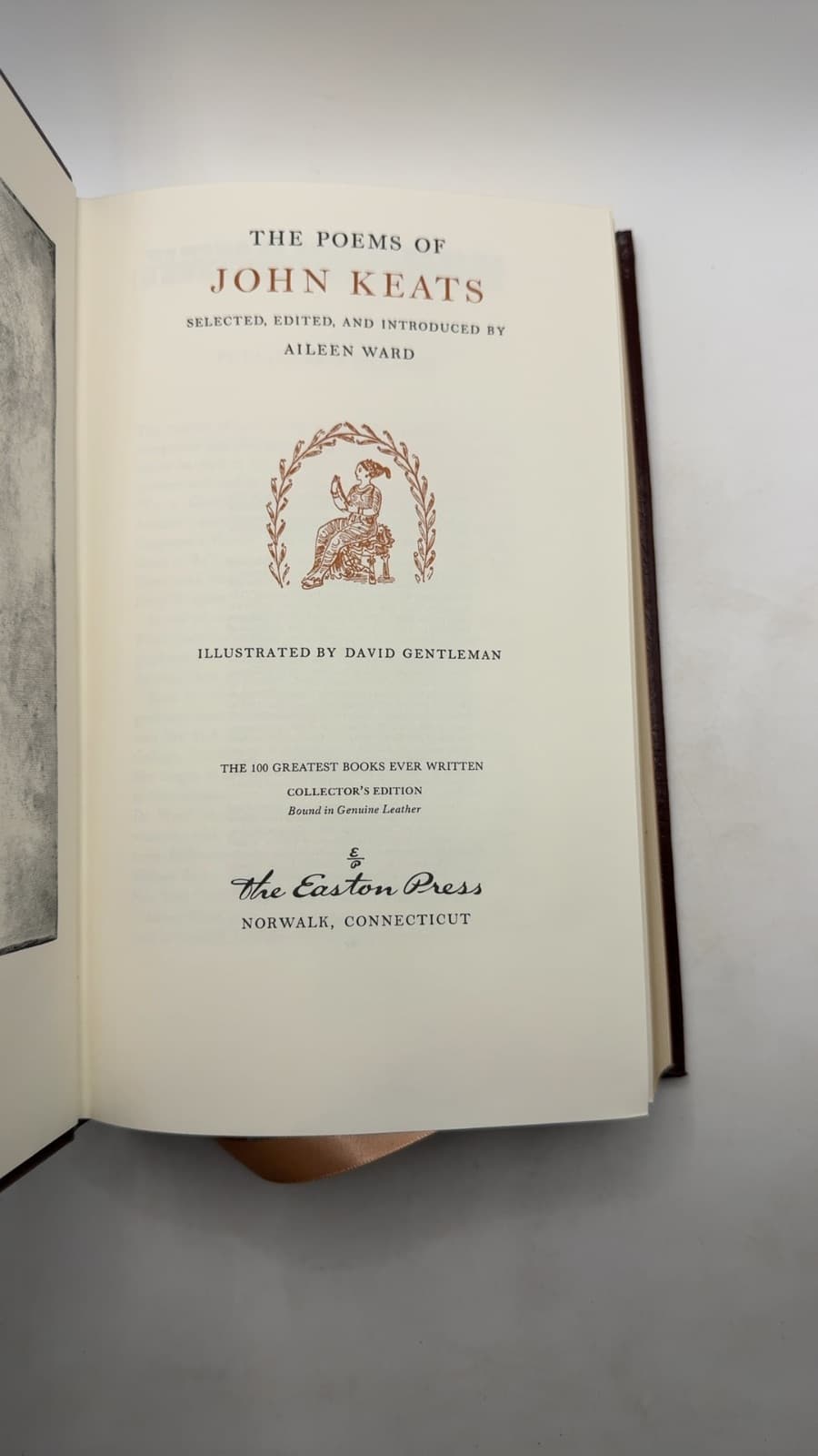 The Poems of John Keats , Easton Press by John Keats - title page