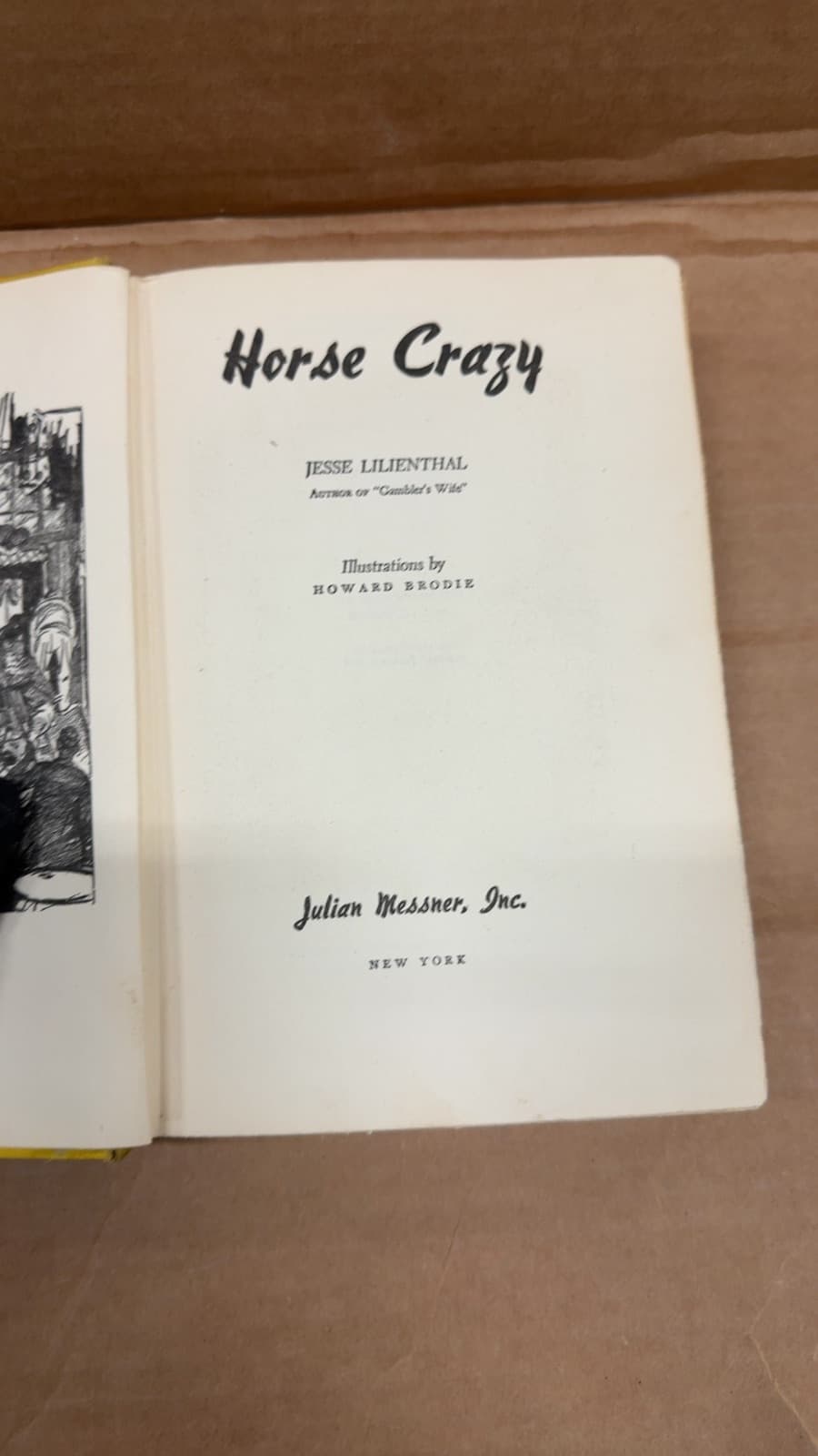 Horse Crazy by Jesse Lilienthal - title page