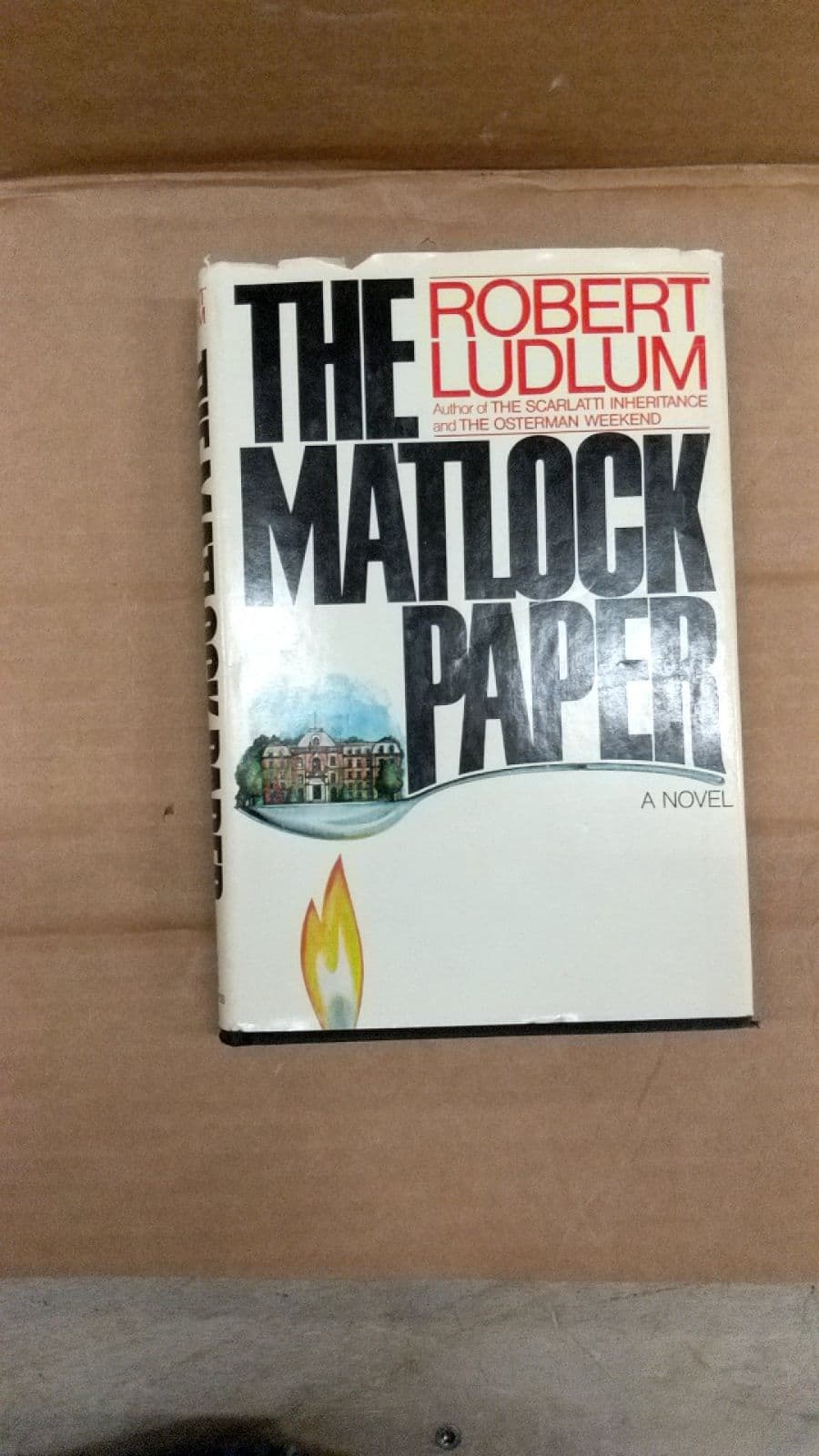 The Matlock Paper by Robert Ludlum - quarter view showing binding condition