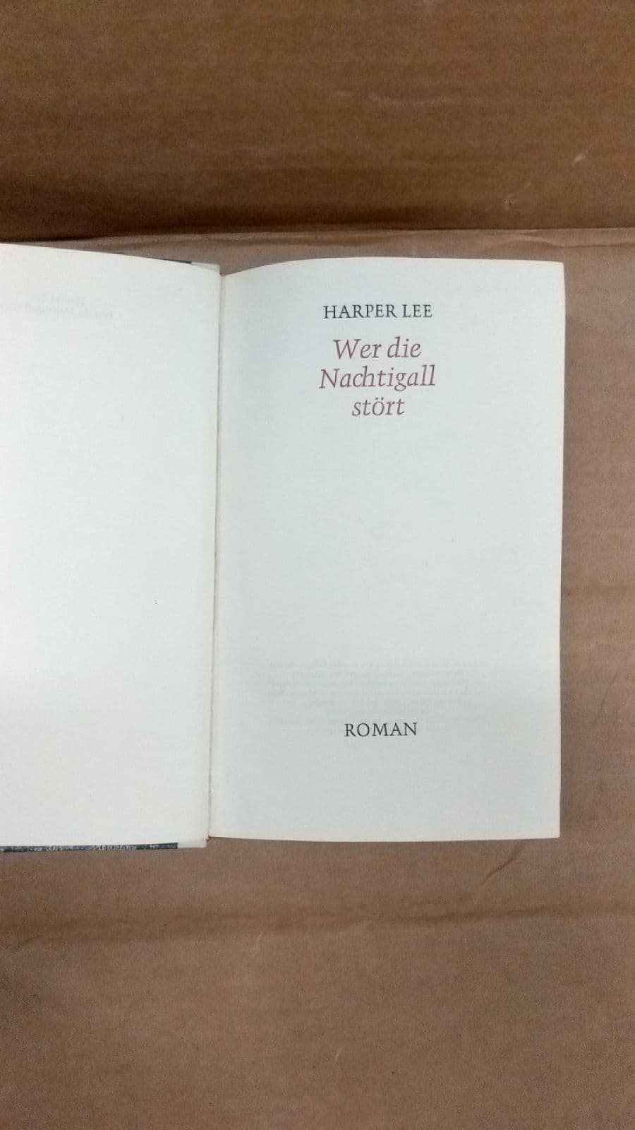 Wer die Nachtigall stört by Harper Lee - title page