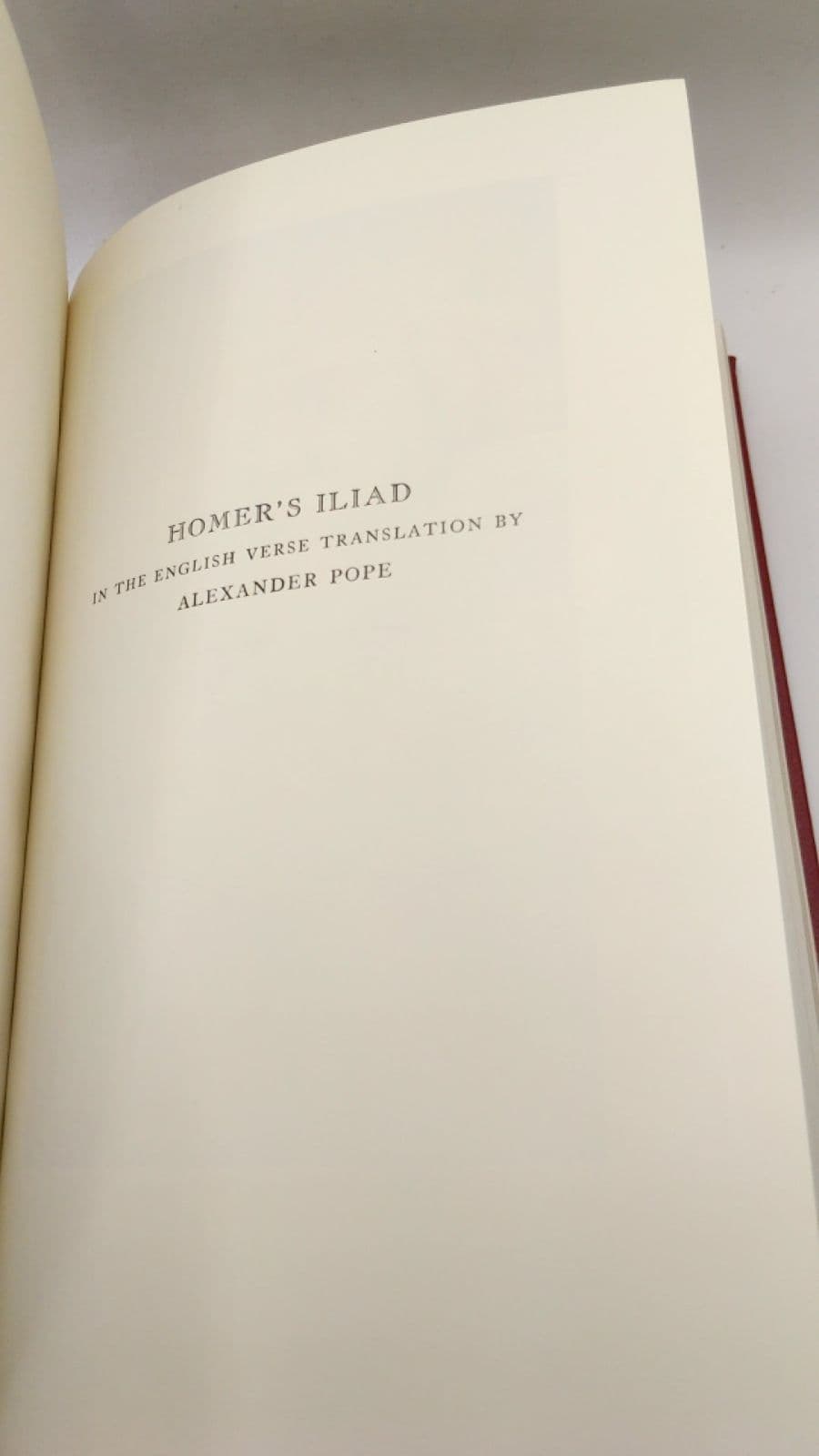Easton Press, The Iliad of Homer by Homer - title page