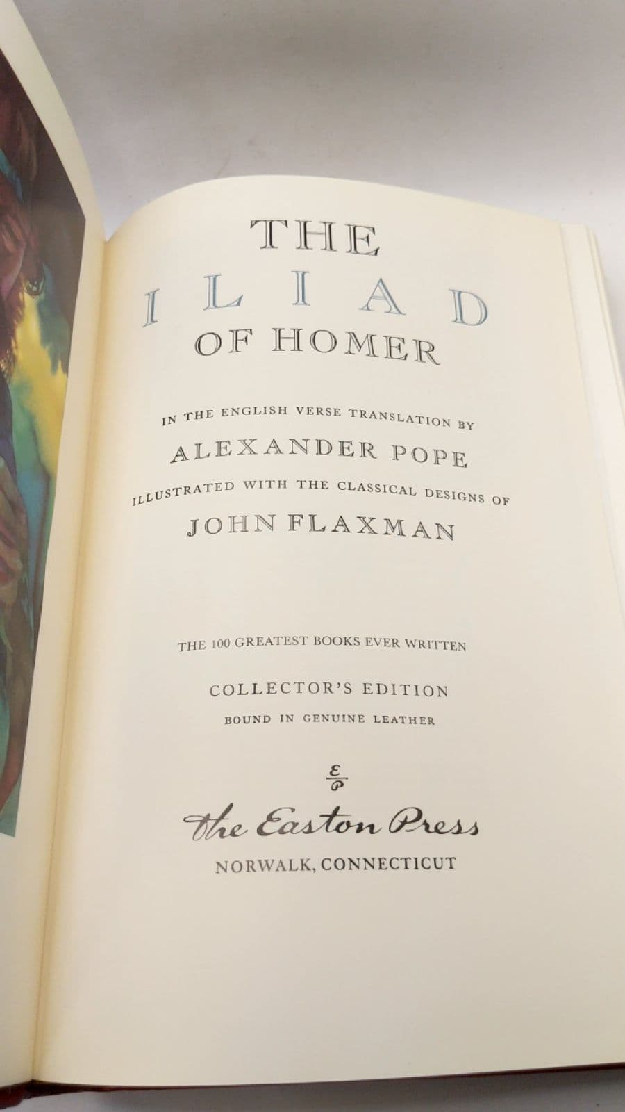 Easton Press, The Iliad of Homer by Homer - title page