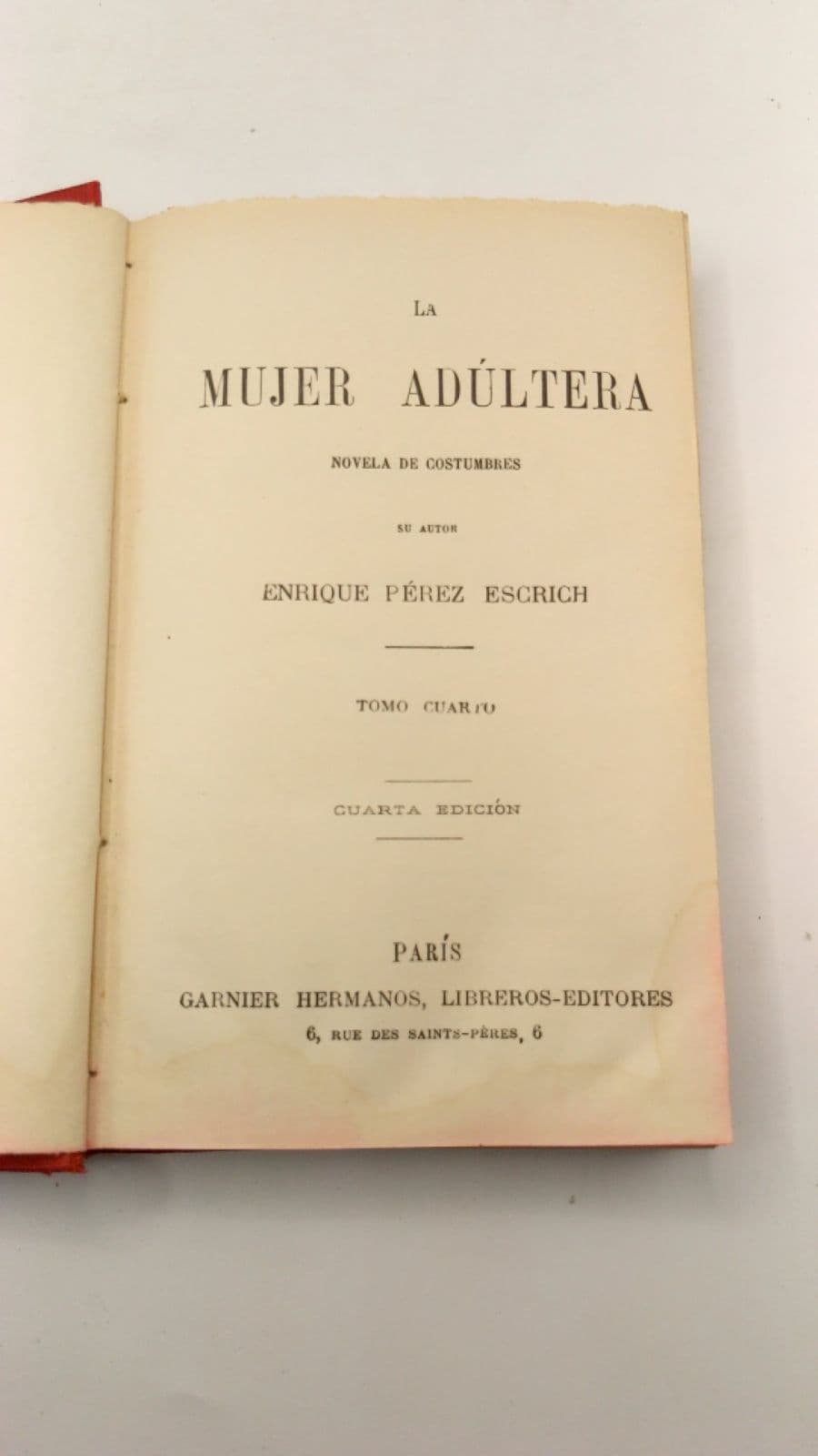 La Mujer Adúltera by Enrique Pérez Escrich - title page