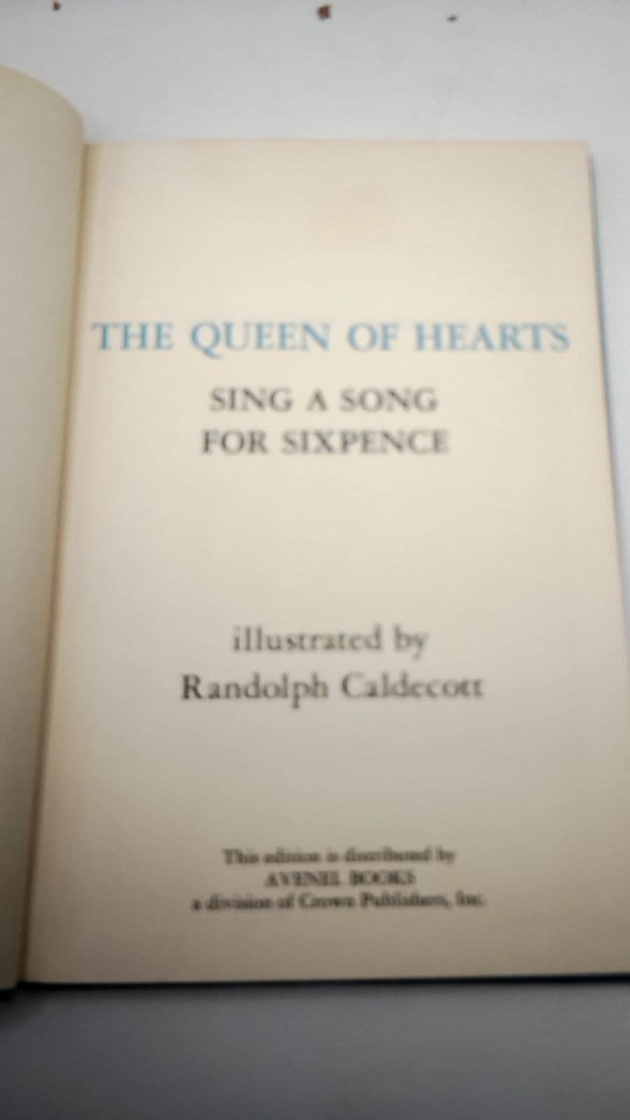 THE Queen OF Hearts by Randolph Caldecott - title page
