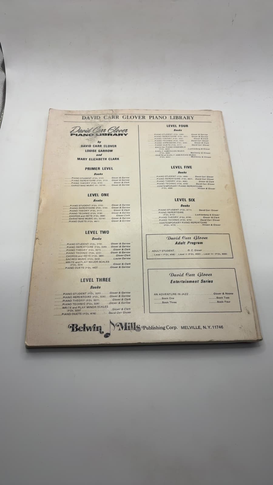 Adult Piano Student Level Two by David Carr Glover - additional view