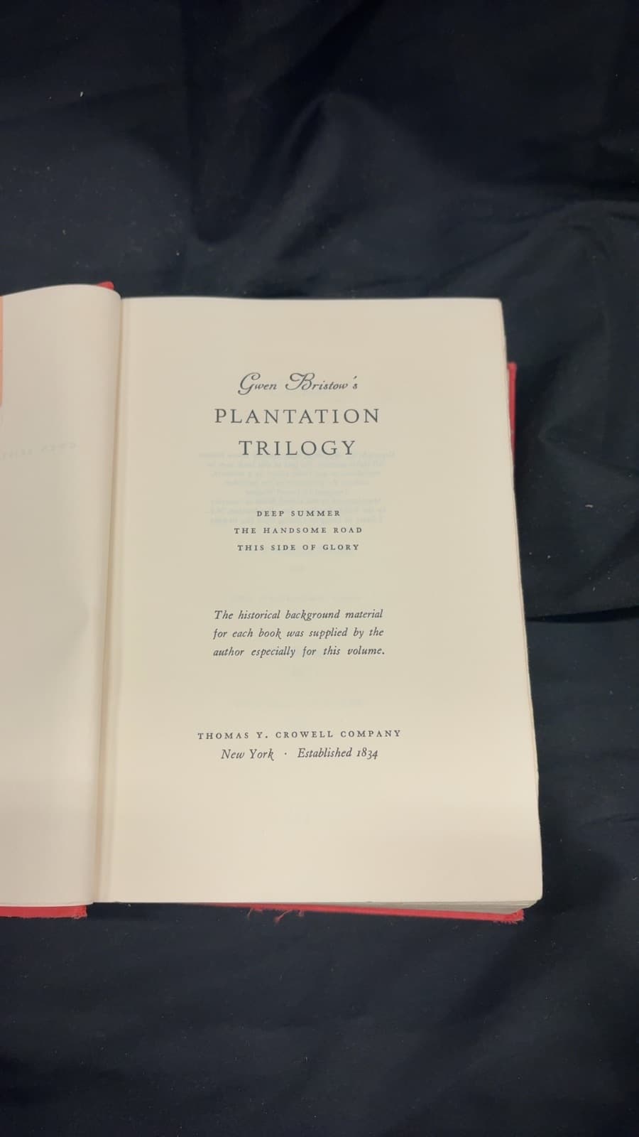 Gwen Bristow's Plantation Trilogy by Gwen Bristow - title page