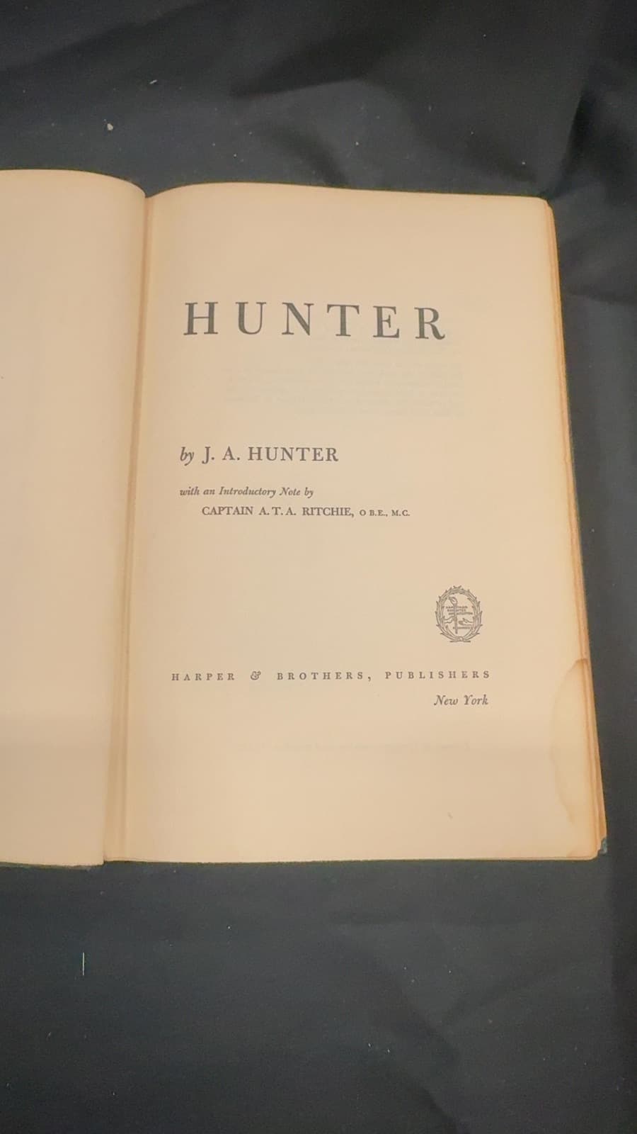 Hunter by J. A. Hunter - title page