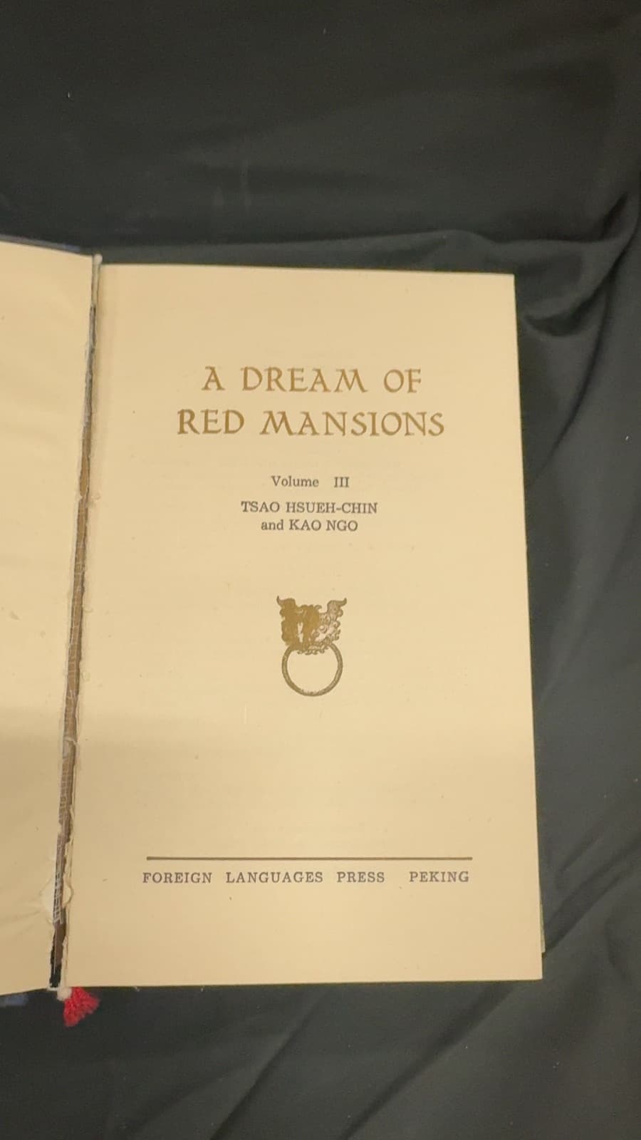 A Dream of Red Mansions by Tsao Hsueh-Chin and Kao Ngo - title page