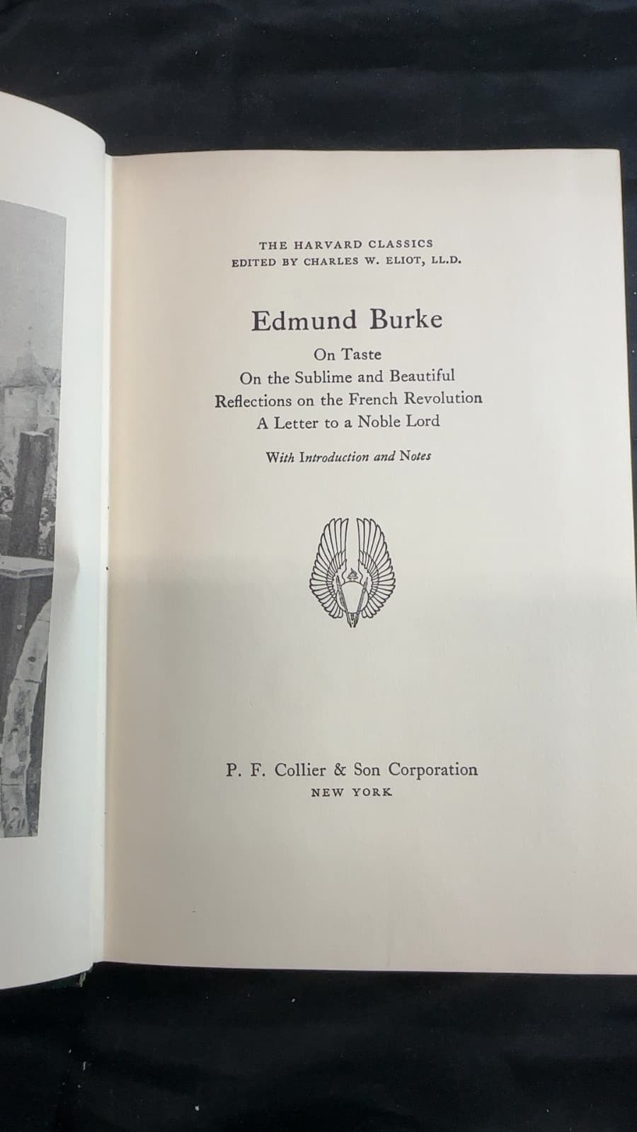 Edmund Burke: On Taste, On the Sublime and Beautiful, Reflections on the French Revolution, A Letter to a Noble Lord by Edmund Burke - title page