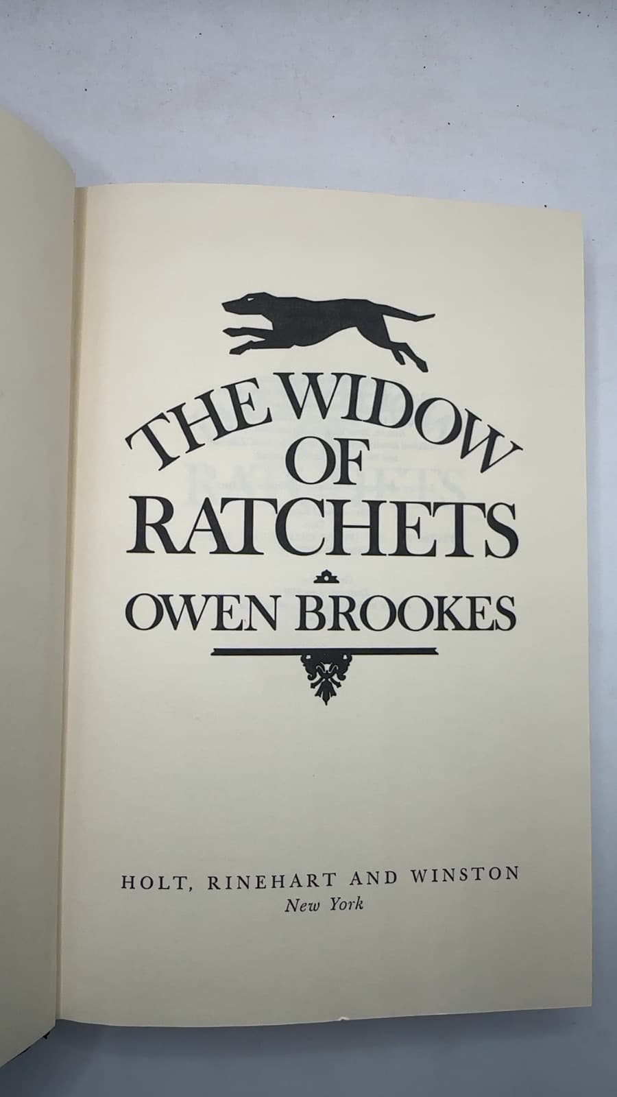 THE Widow OF Ratchets by Owen Brookes - title page