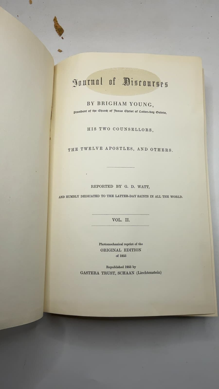 Journal of Discourses by Brigham Young - title page