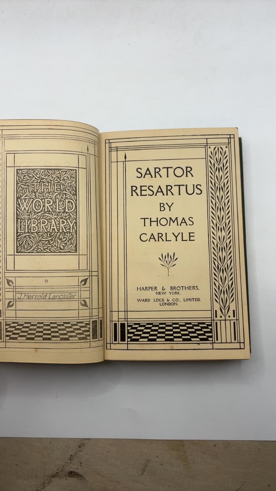Sartor Resartus by Thomas Carlyle - title page
