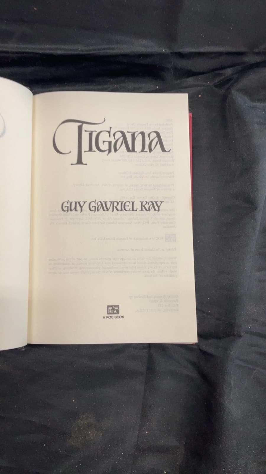 Tigana by Guy Gavriel Kay - title page