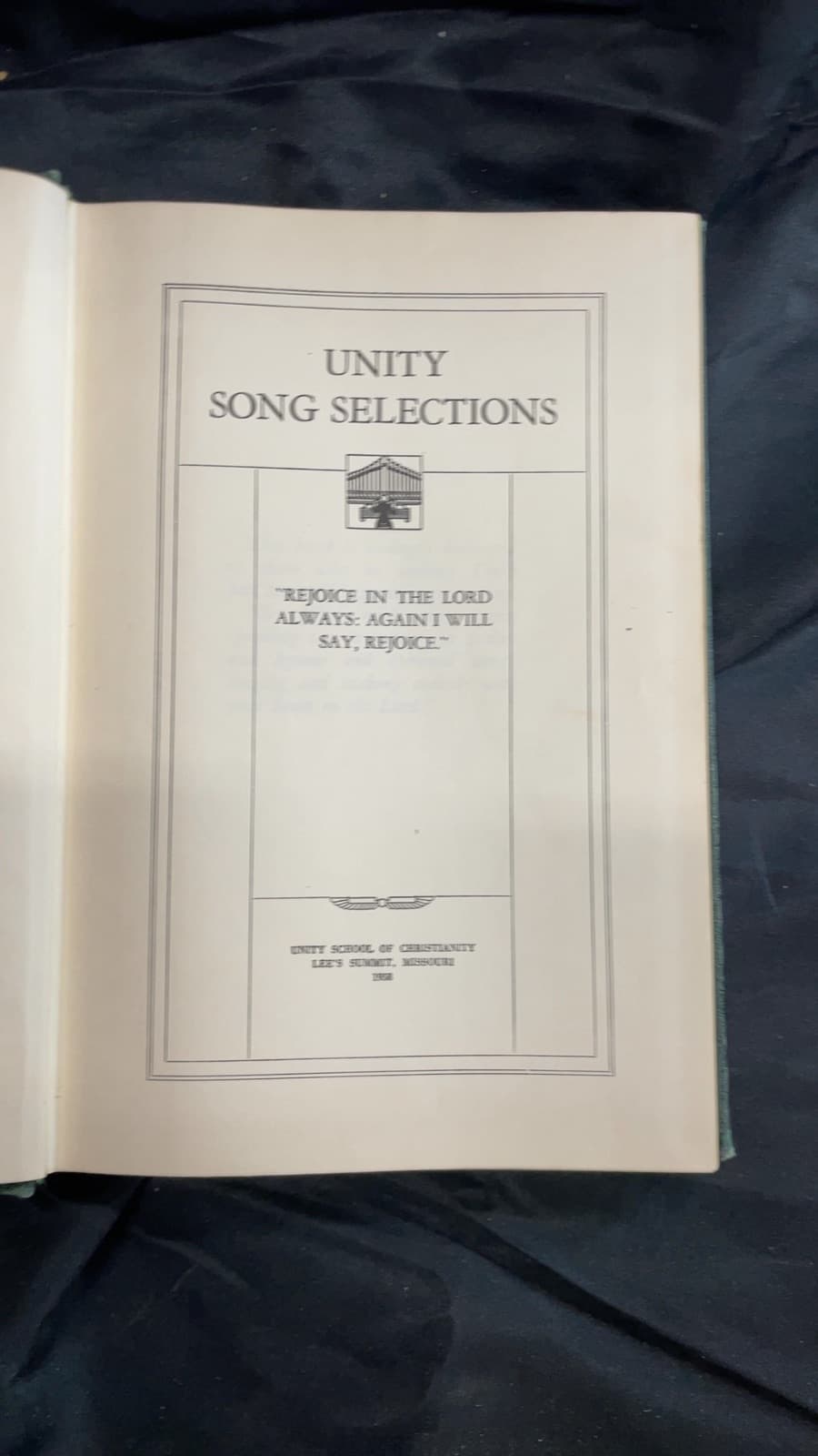 Unity Song Selections - title page