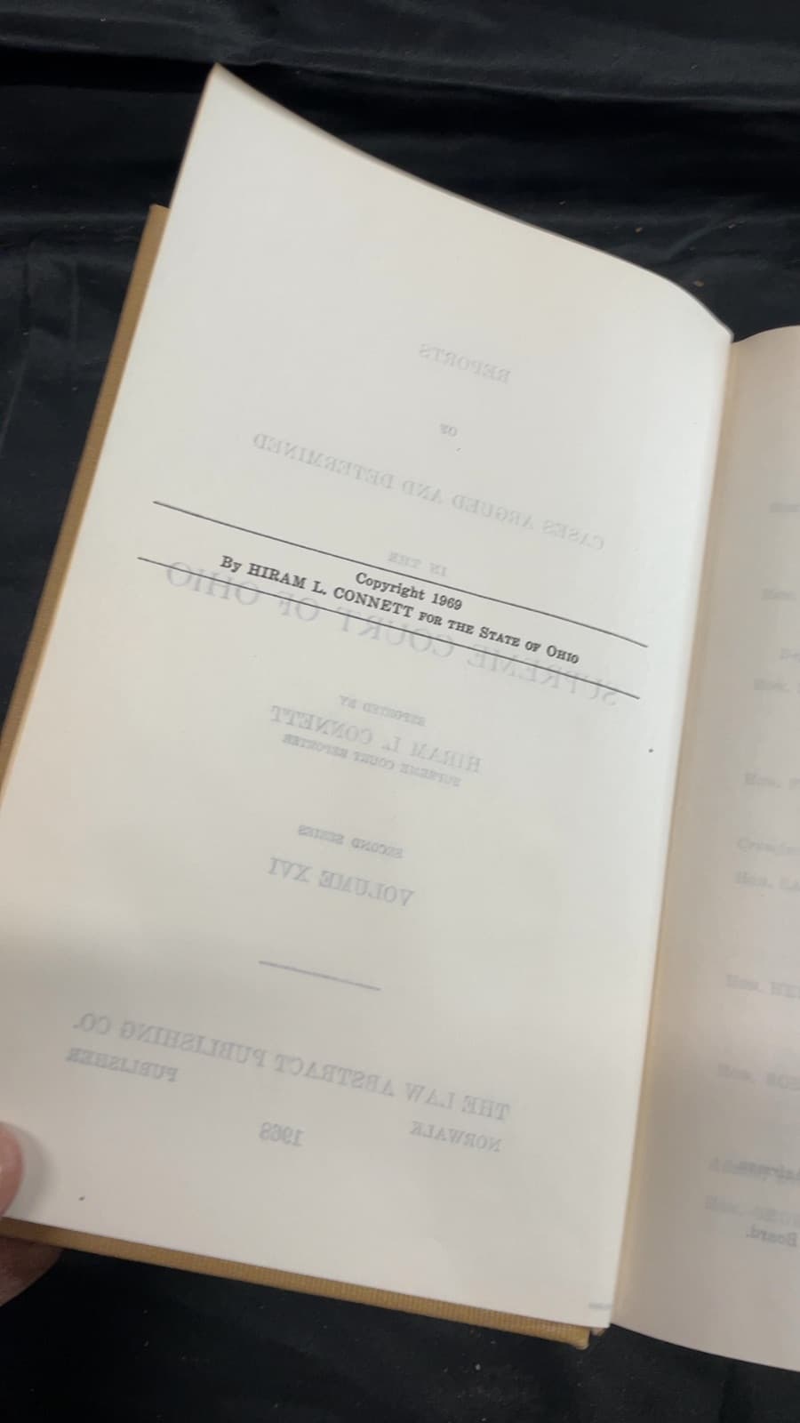 Reports of Cases Argued and Determined...Vol. 16 by Hiram L. Connett - title page