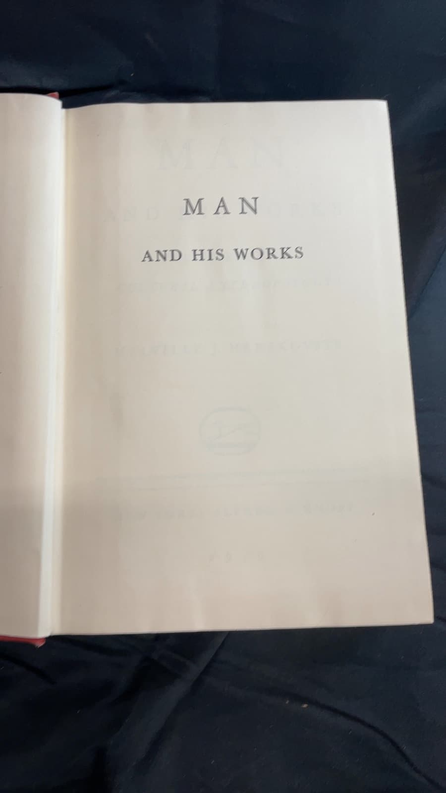 Man and His Works by Melville J. Herskovits - title page