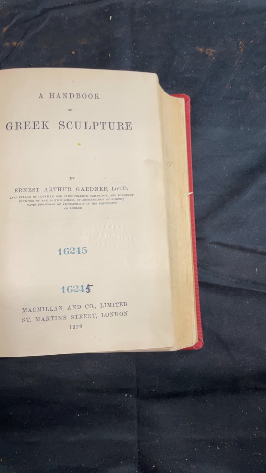 A Handbook of Greek Sculpture by Ernest Arthur Gardner - title page