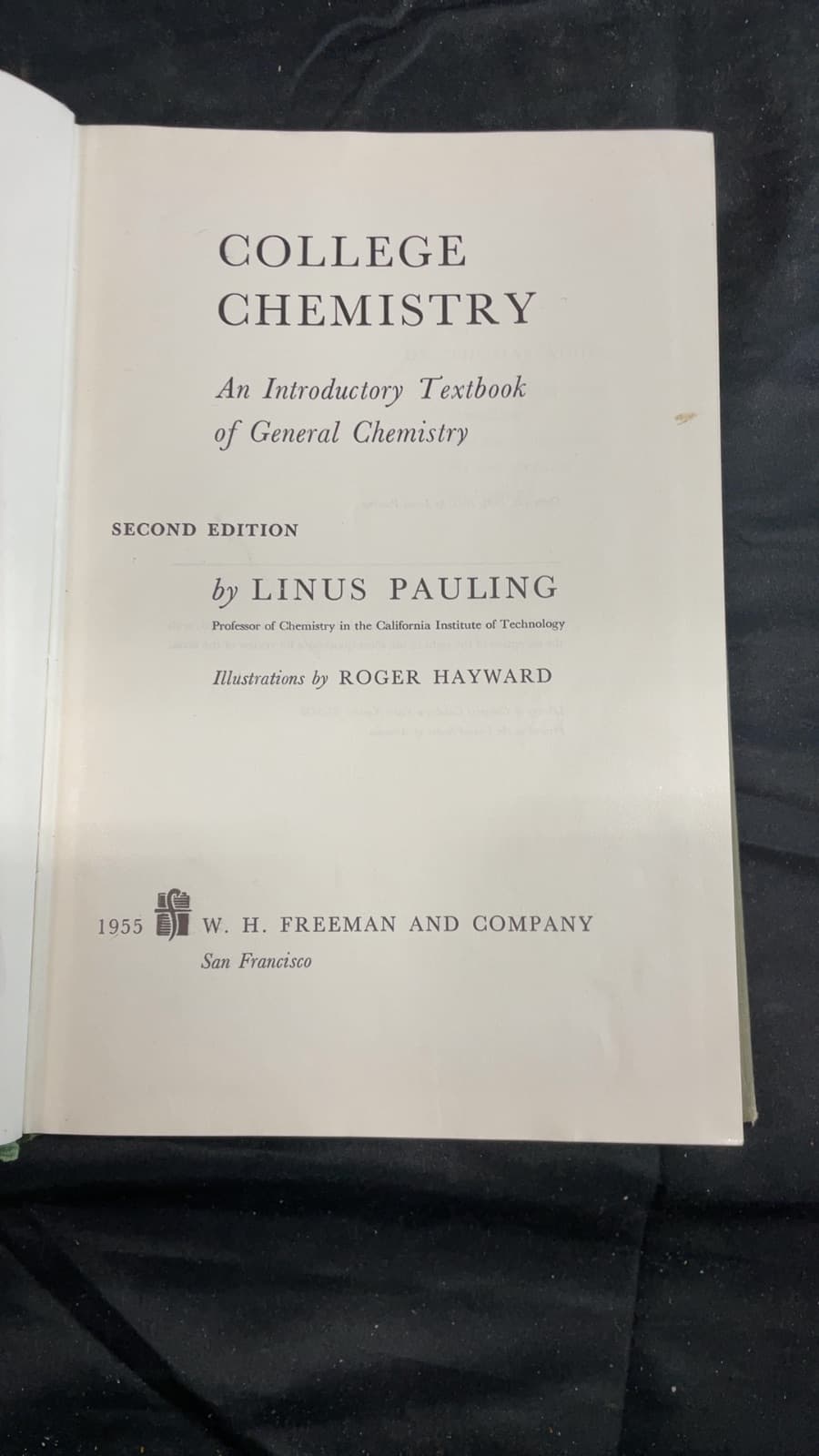 College Chemistry: An Introductory Textbook... 2nd ed. by Linus Pauling - title page