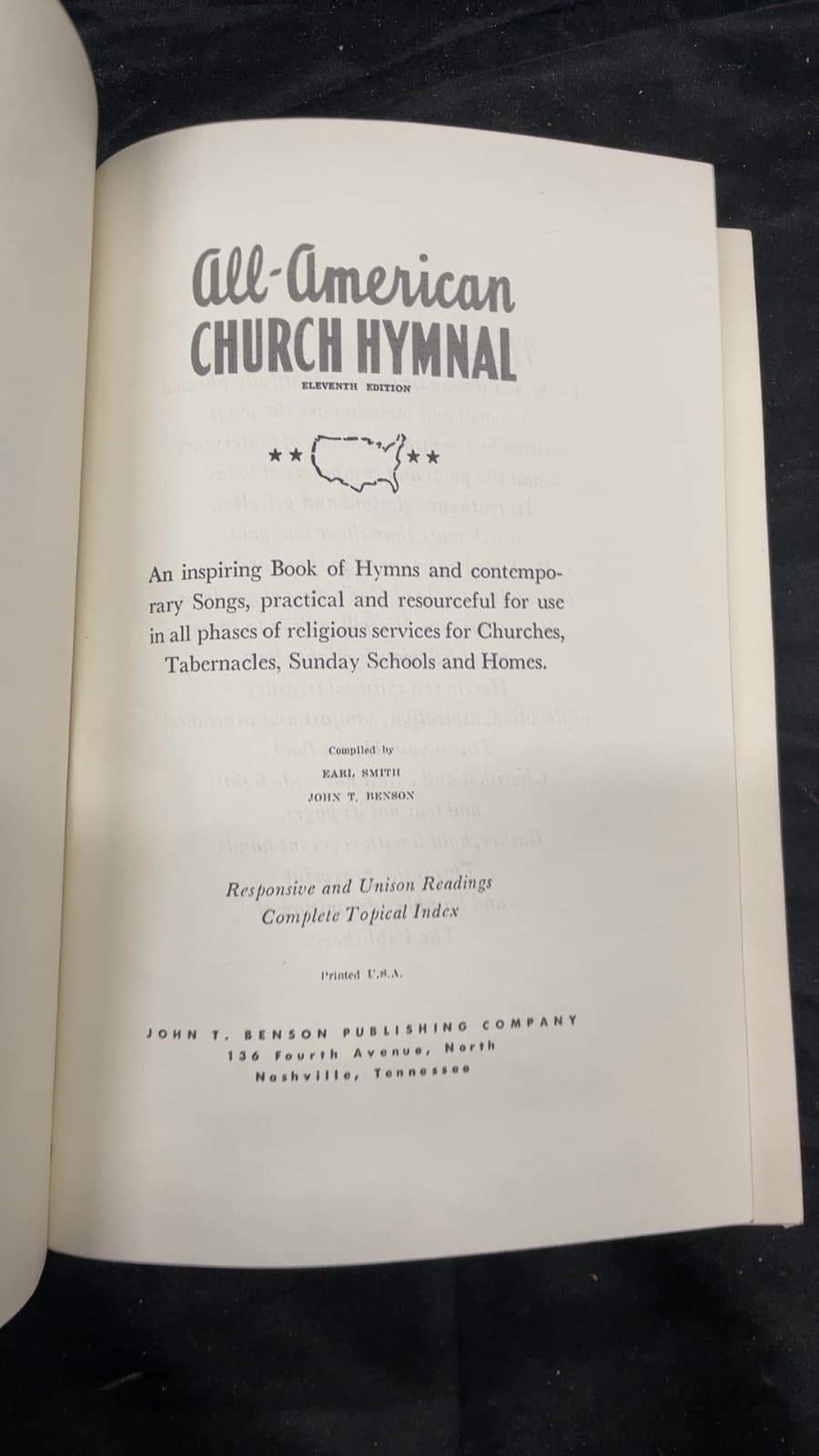 All-American Church Hymnal by Compiled by Earl Smith, John T. Benson - title page