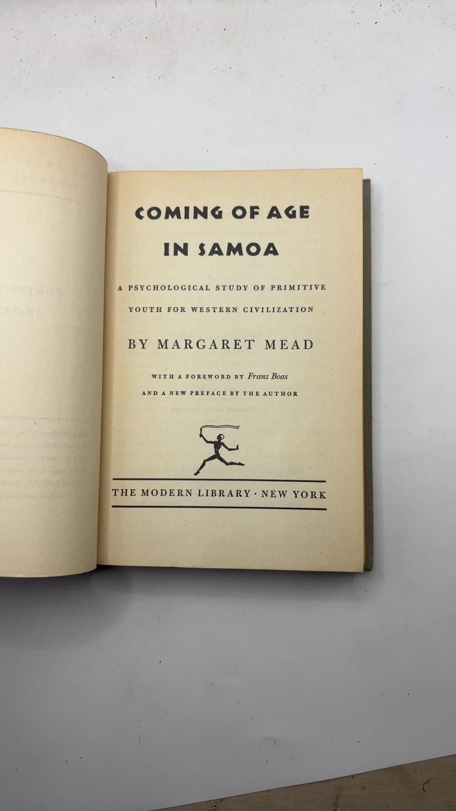 Coming of Age in Samoa by Margaret Mead - title page