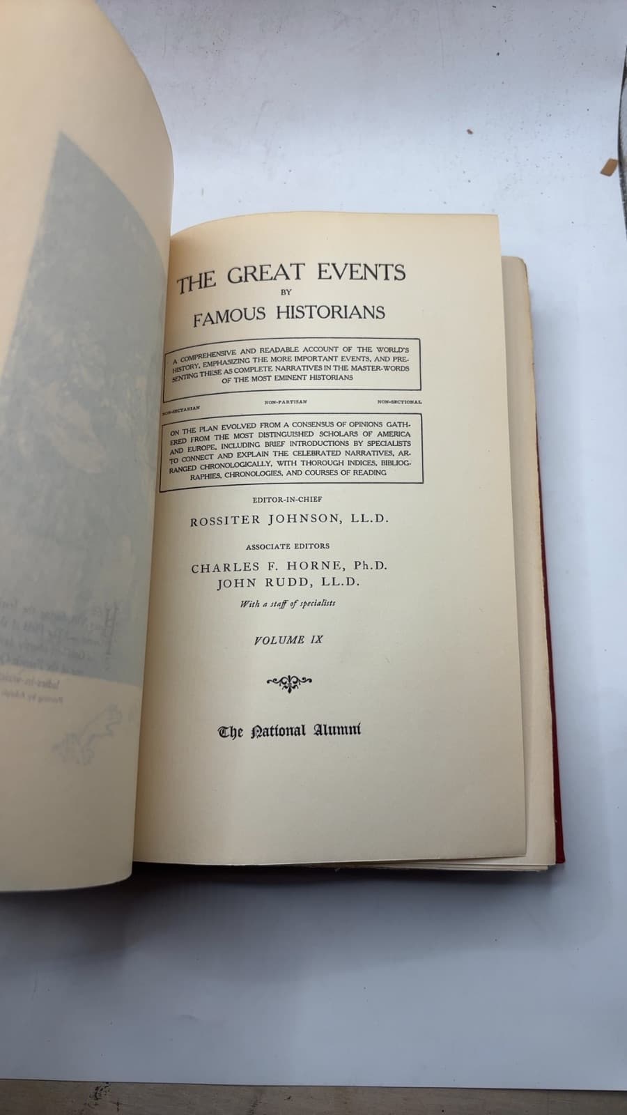 The Great Events by Famous Historians by Rossiter Johnson, Charles F. Horne, John Rudd - title page