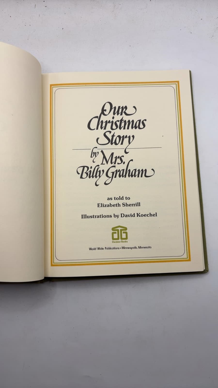 Our Christmas Story by Mrs. Billy Graham - title page
