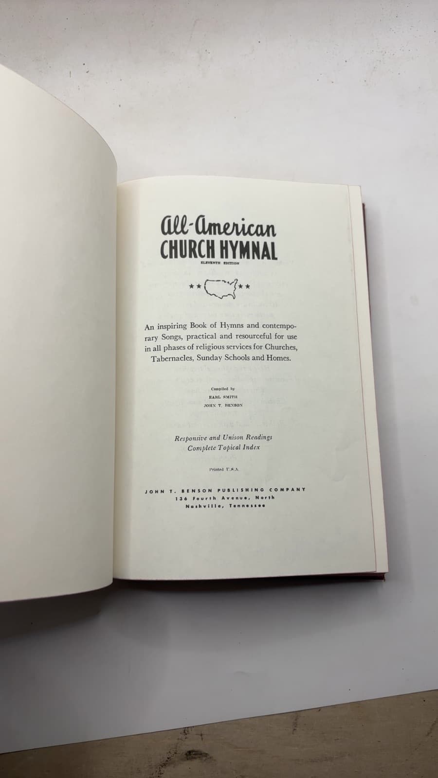 All-American Church Hymnal by Earl Smith, John T. Benson - additional view